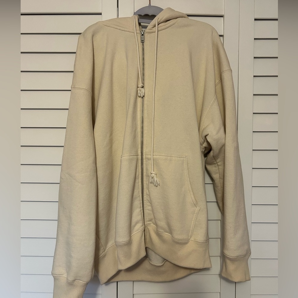 Cream Brandy Melville zip up